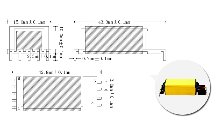 點膠變壓器定制 EDR2810